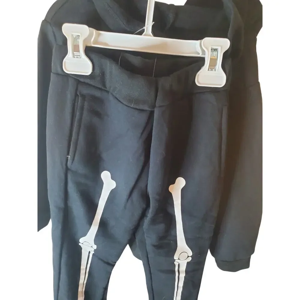 10Threads Two Piece Hoodie Skeleton Glow in the Dark Set, NWT, Boys 6